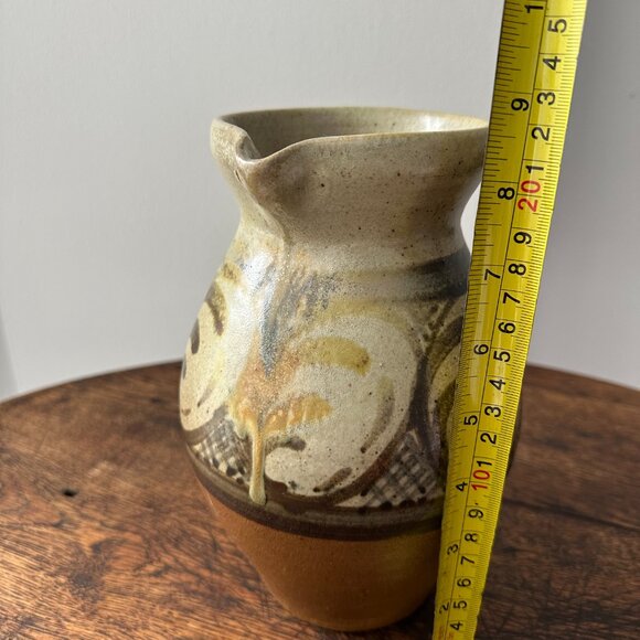 Large Stoneware Art Pottery Pitcher stamped Crown Works Pottery made in London - Picture 2 of 7